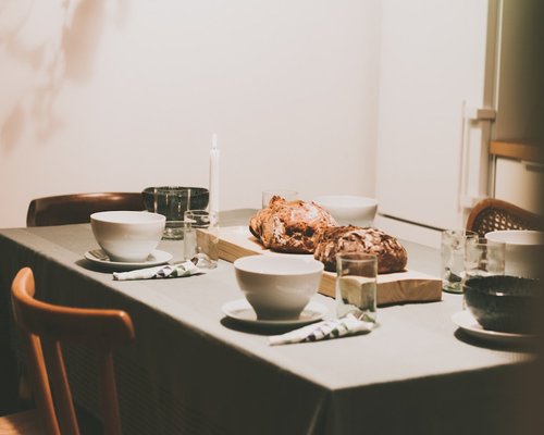 A simple homemade lunch served on a table